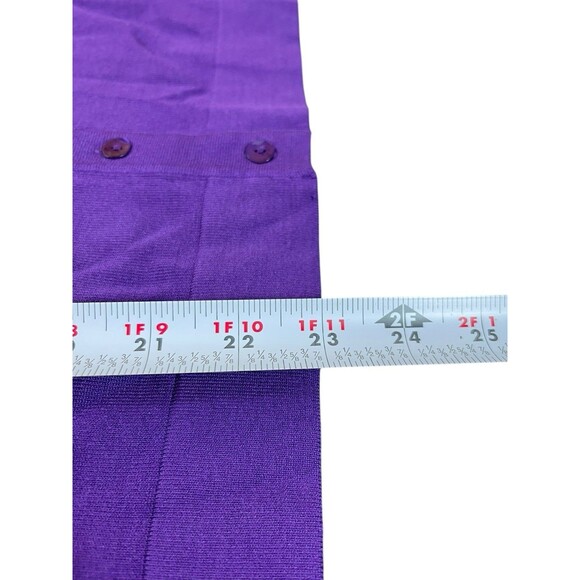 August Silk Women’s XL Purple Brocade Button Up Cardigan Sweater NWT Silk Blend - Picture 5 of 11